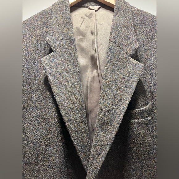 HARRIS TWEED vintage men’s blazer in mottled green; 44 tall, 🏴󠁧󠁢󠁳󠁣󠁴󠁿 - Picture 3 of 11